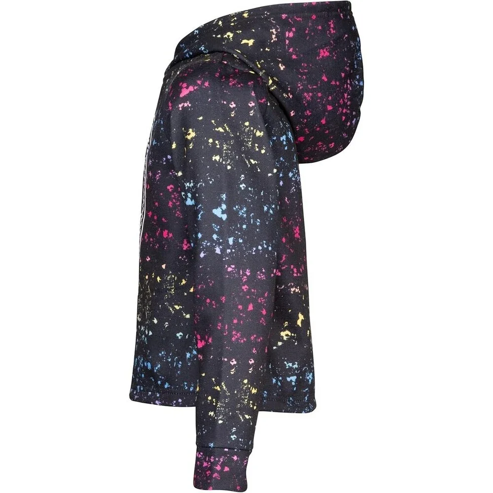 Converse All Over Print Cropped Hoodie Kids Medium Black Cotton Pullover RED473